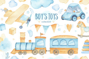 Boy's Toys Watercolor Illustrations Review