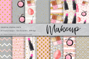 Makeup Fashion Digital Paper Patterns