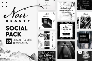 Noir Beauty Social Pack: Premium Web Elements