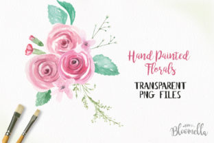 Rose Garden Watercolor 6 Bouquets Set Illustrations