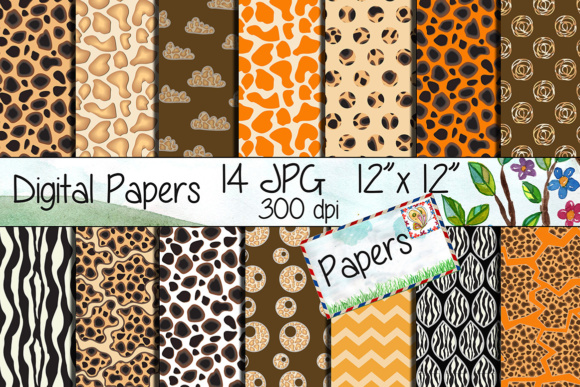 Safari Kraft Patterns for Design Projects