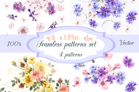 Seamless Floral Wallpapers Set: Patterns Review