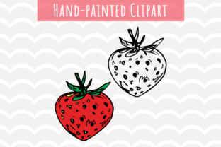 Strawberry Hand-painted Clip Art for Crafts