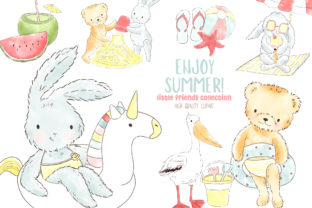 Summer Beach Animals Watercolor Clipart Review