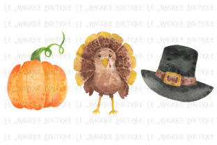 Thanksgiving Watercolor Trio Illustrations