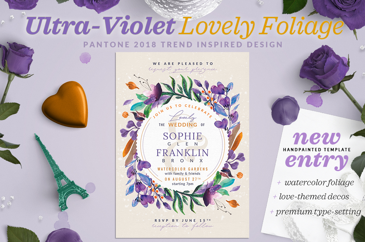 Ultra-Violet Lovely Foliage Card III: Print Templates Review