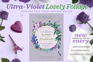 Ultra-Violet Lovely Foliage Invite I Print Templates