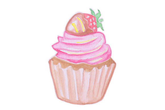 Watercolor Cupcake by Designs Amp Review