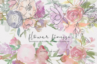 Watercolor Flower Doodles Clipart Set Review