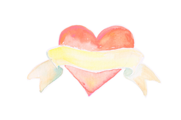 Watercolor Heart: Love for Local Branding