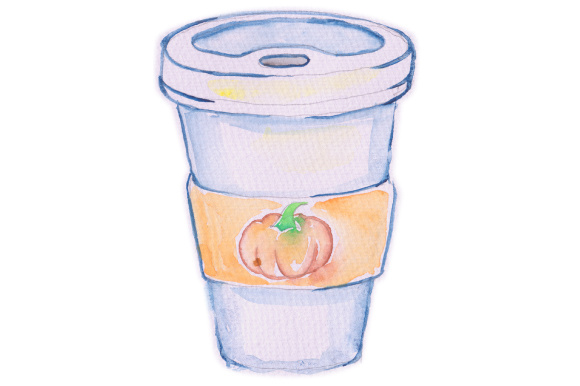 Watercolor Pumpkin Spice Latte: A Fall Brand Review