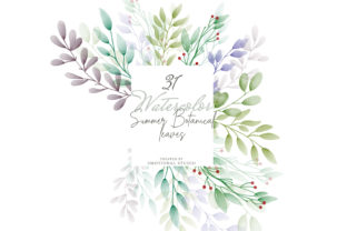 Watercolor Summer Botanical Leaves & Illustrations
