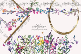 Watercolor Wildflower Clipart Collection