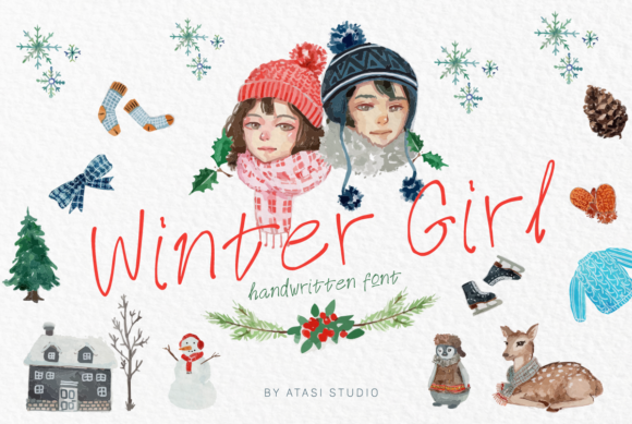 Winter Girl Script Amp for Crafters